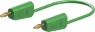 Messleitung mit (4 mm Lamellenstecker, gerade) auf (4 mm Lamellenstecker, gerade), 250 mm, grün, PVC, 1,0 mm², 64.1031-02525