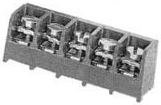 Leiterplattenklemme, 2-polig, RM 9.53 mm, 0,3-3,0 mm², 25 A, Schraubanschluss, schwarz, 6-1437651-2