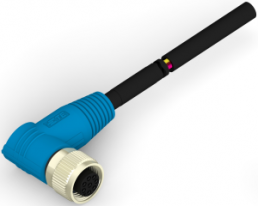 Sensor-Aktor Kabel, M12-Kabeldose, abgewinkelt auf offenes Ende, 8-polig, 5 m, PVC, schwarz, 2 A, T4161410008-005
