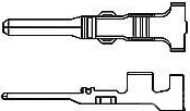 Flachstecker, 0,75-2,0 mm², AWG 18-14, Crimpanschluss, verzinnt, 345807-1