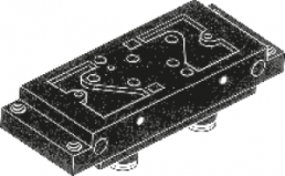 Einzelanschlussplatte mit integrierten Steckarmaturen