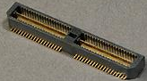 Stiftleiste, 80-polig, RM 0.8 mm, gerade, schwarz, 1658013-2