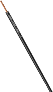 PVC-Schaltlitze, H05V2-K, 0,75 mm², schwarz, Außen-Ø 2,7 mm