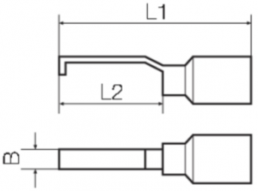 Isolierter Stiftkabelschuh, 0,25-1,5 mm², 4.6 mm, schwarz