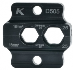 Crimpeinsatz für Presskabelschuhe und Verbinder, 6-16 mm², D504
