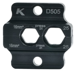 Crimpeinsatz für Presskabelschuhe und Verbinder, 16-25 mm², D505