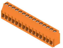 Leiterplattenklemme, 15-polig, RM 5.08 mm, 0,08-6,0 mm², 20 A, Zugbügel, orange, 1001960000