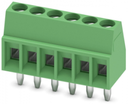 Leiterplattenklemme, 6-polig, RM 2.54 mm, 0,14-0,5 mm², 6 A, Schraubanschluss, grün, 1725698