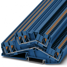 Doppelstockklemme, Push-in-Anschluss, 0,14-4,0 mm², 6-polig, 20 A, 8 kV, blau, 3210601