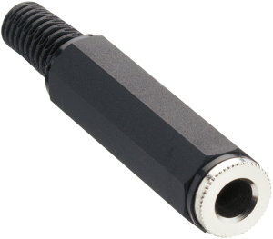 6.35 mm Klinkenkupplung, 3-polig (stereo), Lötanschluss, Kunststoff, KLK 3
