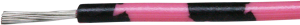 PVC-Schaltlitze, hochflexibel, LiYv, 0,14 mm², AWG 26, schwarz/rosa, Außen-Ø 1,1 mm