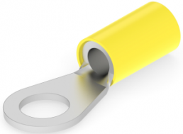 Isolierter Ringkabelschuh, 4,0-6,0 mm², AWG 11 bis 10, 6.5 mm, gelb