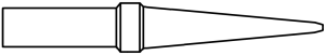 Lötspitze, Meißelform, Ø 6.9 mm, (D x L x B) 0.4 x 42 x 1.2 mm, 425 °C, PT K8