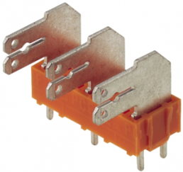 Leiterplattenklemme, 9-polig, RM 10 mm, 0,2-2,5 mm², 15 A, Flachstecker, orange, 9511770000