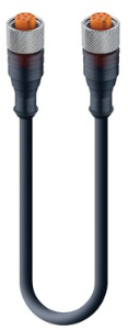 Sensor-Aktor Kabel, M12-Kabeldose, gerade auf M12-Kabeldose, gerade, 8-polig, 15 m, PUR, schwarz, 2 A, 934636104