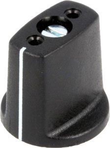 Knebelknopf, 3 mm, Kunststoff, schwarz, Ø 16 mm, H 16 mm, A2416030