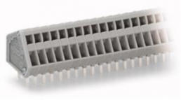 Leiterplattenklemme, 10-polig, RM 2.5 mm, 0,08-0,5 mm², 6 A, Käfigklemme, grau, 233-110
