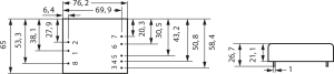 DC/DC-Wandler, 9-36 VDC, 30 W, 3 Ausgänge, 5/±15 VDC, 76 % Wirkungsgrad, 115136