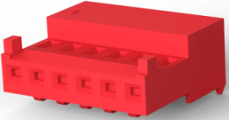 Buchsenleiste, 6-polig, RM 2.54 mm, gerade, rot, 644038-6