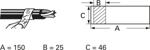 PVC Kabelmarkierer, beschriftbar, (B x H) 46 x 150 mm, max. Bündel-Ø 39.8 mm, 4-1768016-7