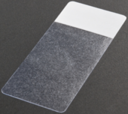 Vinyl Etikett, (L x B) 12.7 x 25.4 mm, weiß/transparent, Rolle mit 2500 Stk