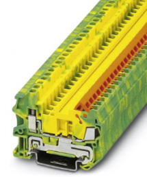 Schutzleiter-Reihenklemme, Schraubanschluss, 0,25-1,5 mm², 2-polig, 8 kV, gelb/grün, 3050031