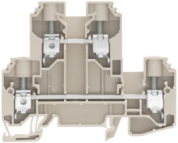 Mehrstock-Reihenklemme, Schraubanschluss, 1,5-16 mm², 57 A, 8 kV, dunkelbeige, 1186740000