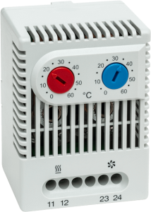 Thermostat, Schließer/Schließer, 0-60 °C/0-60 °C, (L x B x H) 50 x 46 x 67 mm, 01176.0-00
