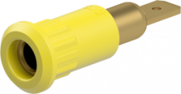 4 mm Buchse, Steckanschluss, Einbau-Ø 8.2 mm, gelb, 64.3010-24