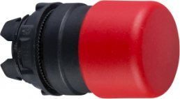 Drucktaster, tastend, Bund rund, rot, Frontring schwarz, Einbau-Ø 22 mm, ZB5AC44