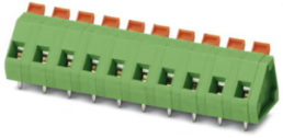 Leiterplattenklemme, 7-polig, RM 7.62 mm, Federklemmanschluss, grün, 1709899