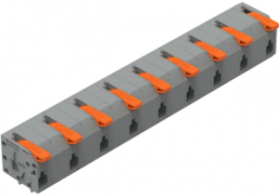 Leiterplattenklemme, 9-polig, RM 11.5 mm, 1,5 mm², 17.5 A, Push-in Käfigklemme, grau, 2601-1509