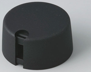 Drehknopf, 6.35 mm, Kunststoff, schwarz, Ø 31 mm, H 16 mm, A1031639