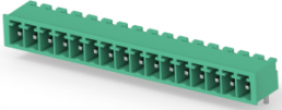Leiterplattenklemme, 16-polig, RM 3.81 mm, 0,05-2 mm², 11 A, Stift, grün, 1-284513-6