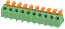 Leiterplattenklemme, 10-polig, RM 5 mm, 0,2-0,75 mm², 13.5 A, Federklemmanschluss, grün, 1864516
