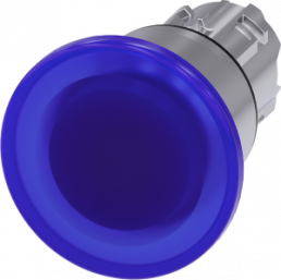 Pilzdrucktaster, rastend, blau, Einbau-Ø 22.3 mm, 3SU1051-1BA50-0AA0