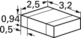 Keramik-Kondensator, 33 nF, 50 V (DC), ±10 %, SMD 1210, X7R, 12105C333KAT2A