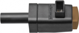 Schnell-Druckklemme, braun, 300 V, 16 A, 4 mm Stecker, vernickelt, SDK 799 / BR