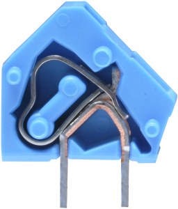 Leiterplattenklemme, 1-polig, RM 5 mm, 0,08-2,5 mm², 24 A, Käfigklemme, blau, 236-744