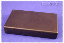 ABS Gehäuse, (L x B x H) 220 x 140 x 40 mm, schwarz (RAL 9005), IP54, 1599RFIKBK