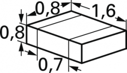 Keramik-Kondensator, 4.7 µF, 6.3 V (DC), ±10 %, SMD 0603, X5R, C0603C475K9PAC7867