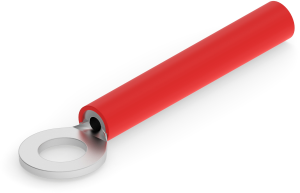 Isolierter Ringkabelschuh, 0,26-0,96 mm², AWG 22 bis 18, 4 mm, M4, rot