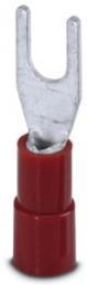 Isolierter Gabelkabelschuh, 0,5-1,5 mm², AWG 20 bis 16, M3,5, rot