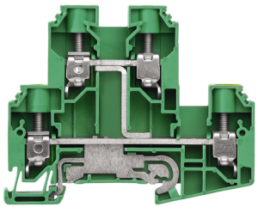 Schutzleiter-Reihenklemme, Schraubanschluss, 1,5-16 mm², 4-polig, 57 A, 8 kV, gelb/grün, 1415470000
