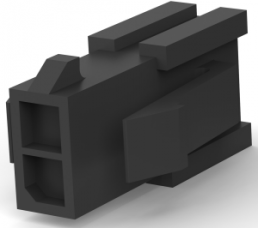 Steckergehäuse, 2-polig, RM 3 mm, gerade, schwarz, 794615-2