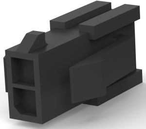 Steckergehäuse, 2-polig, RM 3 mm, gerade, schwarz, 794615-2
