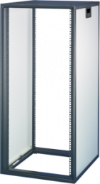 12 HE Schrank ohne Tür und Rückwand, (H x B x T) 589 x 553 x 500 mm, IP20, Stahl, lichtgrau/schwarzgrau, 16230-002