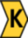 PVC Kabelmarkierer, Aufdruck "K", (L x B) 5 x 6.8 mm, max. Bündel-Ø 9 mm, gelb, 515-03114