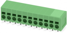 Leiterplattenklemme, 11-polig, RM 5 mm, 0,2-4,0 mm², 23 A, Federklemmanschluss, grün, 1732470