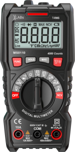 TRMS Digital-Multimeter MS0110, 10 A(DC), 10 A(AC), 600 VDC, 600 VAC, CAT III 600 V